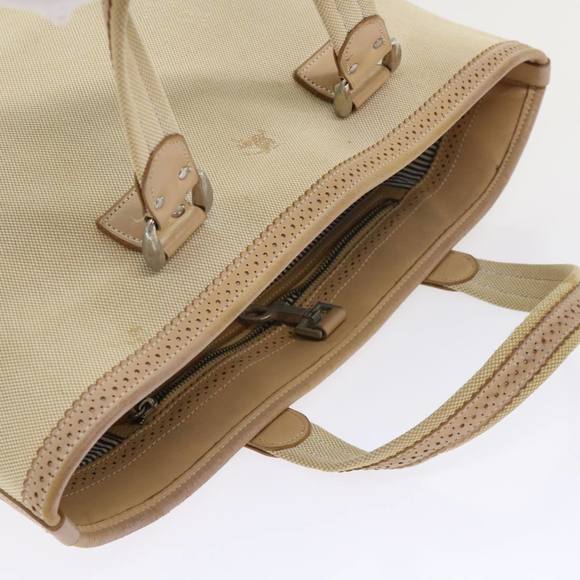 BURBERRY Blue Label Tote Bag Canvas Beige Auth cl708 - Picture 7 of 16